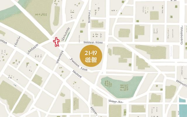 Batta Craftの所在地を示す地図のイラスト、東京都渋谷区