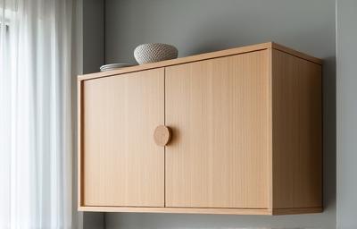 現代的なデザインの木製壁面収納
