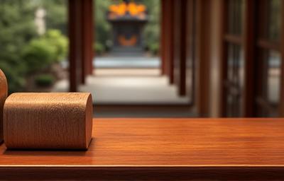 精巧な木材加工が施された玄関カウンター
